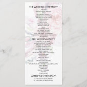 Weddenschap Boho Floral Feathers Burgundy Red Programmakaart (Achterkant)