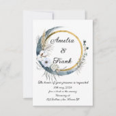 Weddenschap Boho Floral Lijst Kaart (Voorkant)