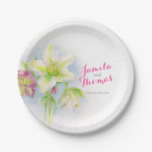 Weddenschap borden met gepersonaliseerd papier voo papieren bordje (Voorkant)