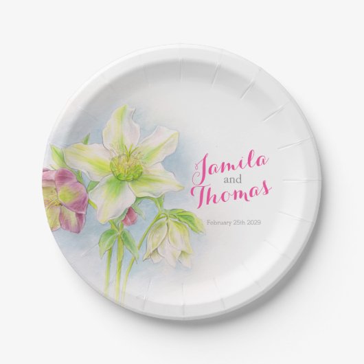 Weddenschap borden met gepersonaliseerd papier voo papieren bordje (Voorkant)