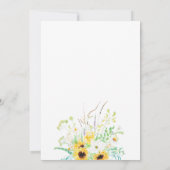 Weddenschap Botanische roze bloemen Kaart (Achterkant)