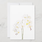 Weddenschap Botanische witte orchidee Kaart (Achterkant)