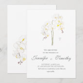 Weddenschap Botanische witte orchidee Kaart (Voorkant / Achterkant)