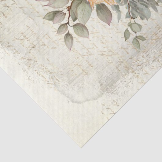 Weddenschap Bouquets Waterverf Flowers Tissuepapier (Detail)