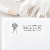Weddenschap Bridal Bouquet Return Address Label (Insitu)