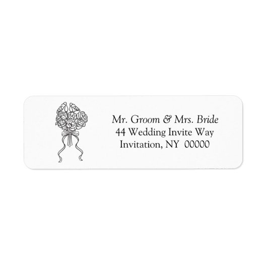 Weddenschap Bridal Bouquet Return Address Label (Voorkant)