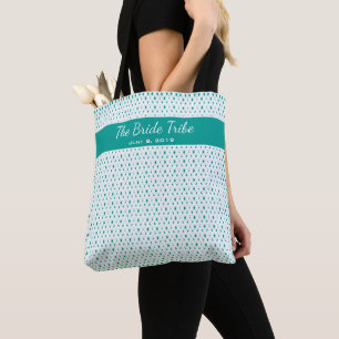 Weddenschap Bridal Chic Party Custom White - Blauw Tote Bag