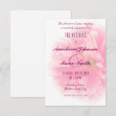 Weddenschap Bridal Floral Peony Flower Chic Card Kaart (Voorkant / Achterkant)