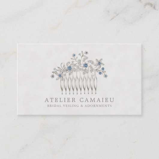 Weddenschap Bridal Hair Comb Accessoires juwelen Visitekaartje (Voorkant)