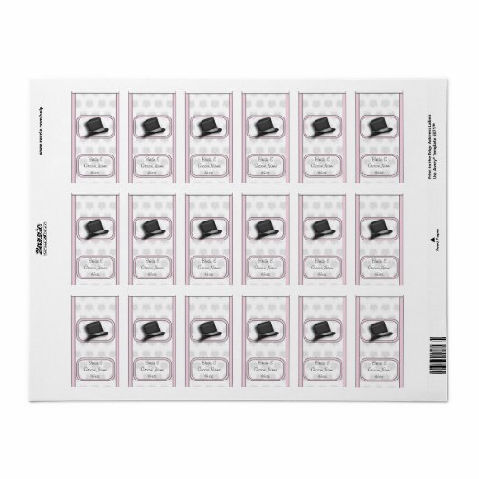 Weddenschap Bridal Hershey Mini Snoep Wrapper Labe Etiket (Full Sheet)