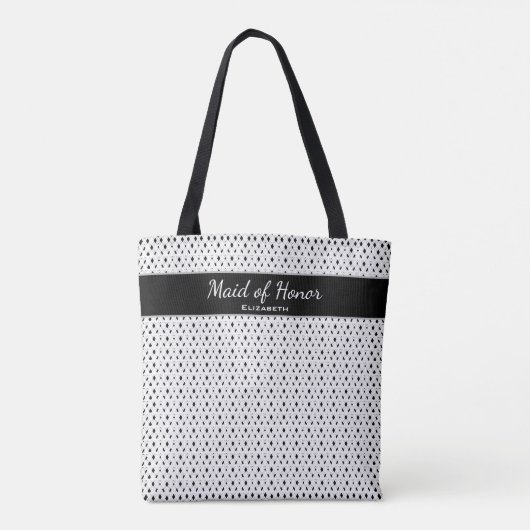 Weddenschap Bridal Party (aangepast wit en zwart) Tote Bag (Achterkant)