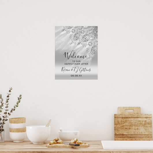 Weddenschap Bridal Welkomstwoord Stress Grijze geb Poster (Keuken)