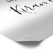 Weddenschap Bridal Welkomstwoord Stress Grijze geb Poster (Hoek)