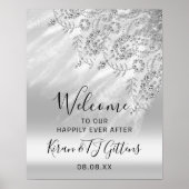 Weddenschap Bridal Welkomstwoord Stress Grijze geb Poster (Voorkant)