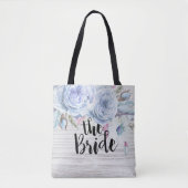 Weddenschap Bride Boho Flowers Feathers Rustic Woo Tote Bag (Voorkant)