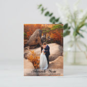 Weddenschap Bride en Groom Bedankt Foto Briefkaart (Staand voorkant)