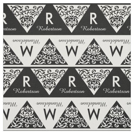 Weddenschap Bride Groom Custom Monogram Elegant Stof (Swatch)