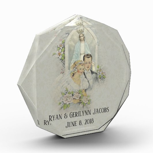 Weddenschap Bride Groom katholieke Maagd Mary Fotoblokken (Links)