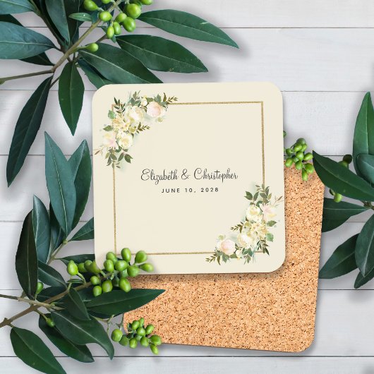 Weddenschap Bride Groom Names Datum Olegant Chic F Bier Onderzetter