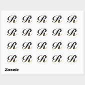 Weddenschap Bride Groom Names Monogram R Sticker G (Vel)