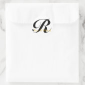 Weddenschap Bride Groom Names Monogram R Sticker G (Tas)
