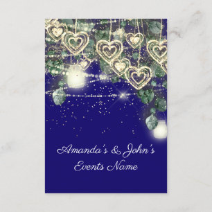 Weddenschap Bride Rustic Wood Gold Royal Blue Kaart