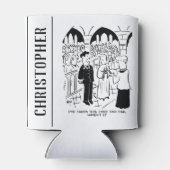 Weddenschap - Bridegroom Practical Joke Cartoon Blikjeskoeler (Achterkant)