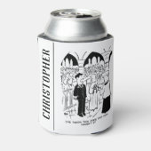 Weddenschap - Bridegroom Practical Joke Cartoon Blikjeskoeler (Blikje Achterkant)