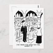 Weddenschap - Bridegroom Practical Joke Cartoon Briefkaart (Voorkant / Achterkant)