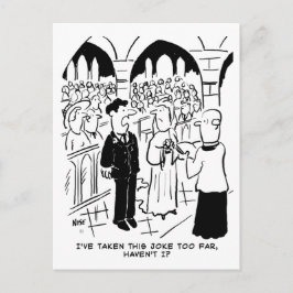 Weddenschap - Bridegroom Practical Joke Cartoon Briefkaart