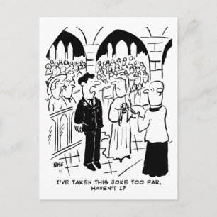 Weddenschap - Bridegroom Practical Joke Cartoon Briefkaart