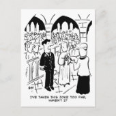 Weddenschap - Bridegroom Practical Joke Cartoon Briefkaart (Voorkant)