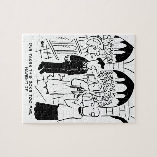 Weddenschap - Bridegroom Practical Joke Cartoon Legpuzzel (Horizontaal)