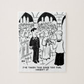 Weddenschap - Bridegroom Practical Joke Cartoon Legpuzzel (Verticaal)