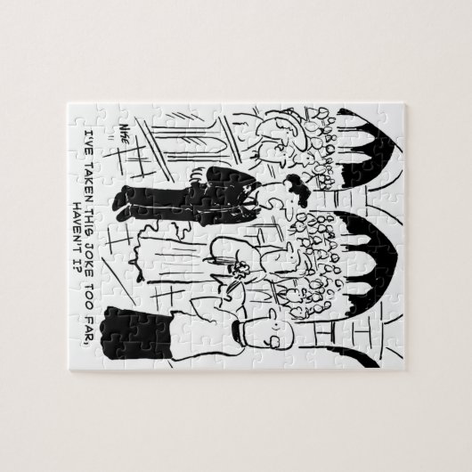 Weddenschap - Bridegroom Practical Joke Cartoon Legpuzzel (Horizontaal)