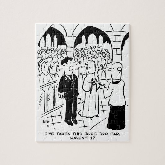 Weddenschap - Bridegroom Practical Joke Cartoon Legpuzzel (Verticaal)