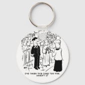 Weddenschap - Bridegroom Practical Joke Cartoon Sleutelhanger (Voorkant)