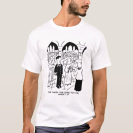 Weddenschap - Bridegroom Practical Joke Cartoon T-shirt