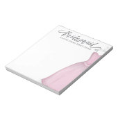 Weddenschap Bridesmaid Elegant Pink  Dress Notitieblok (Linkerzijde)
