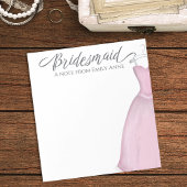 Weddenschap Bridesmaid Elegant Pink  Dress Notitieblok