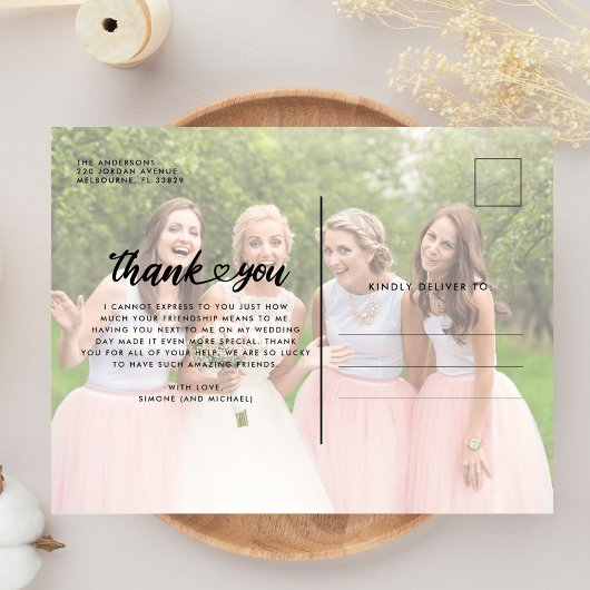 Weddenschap Bridesmaid Foto Briefkaart