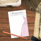 Weddenschap Bridesmaid Gepersonaliseerde  roze dre Post-it® Notes