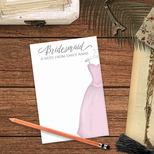 Weddenschap Bridesmaid Gepersonaliseerde  roze dre Post-it® Notes