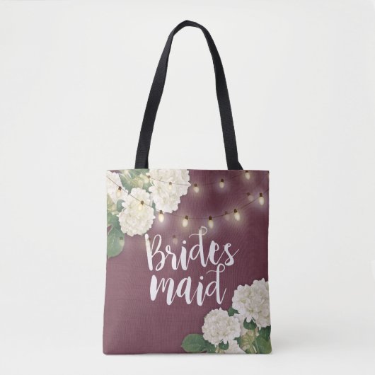 Weddenschap Bridesmaid Hydrangea Flowers String Li Tote Bag (Voorkant)