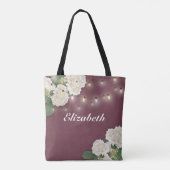Weddenschap Bridesmaid Hydrangea Flowers String Li Tote Bag (Achterkant)