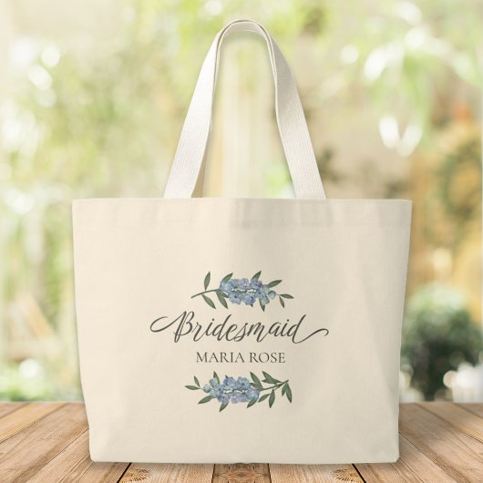 Weddenschap Bridesmaid Persoonlijke bloemen Grote Tote Bag