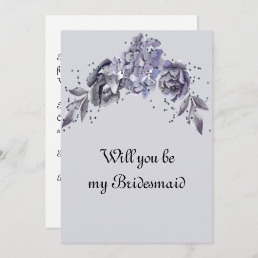 Weddenschap Bridesmaid Request Slate Blue Series (Voorkant / Achterkant)