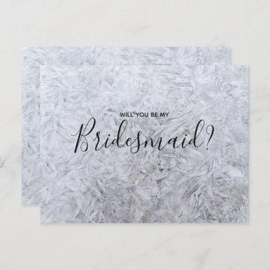Weddenschap Bridesmaid | Witte moderne houtspaande Uitnodiging Briefkaart (Voorkant / Achterkant)