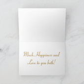 Weddenschap/bruid & bruom kaart (Binnen)