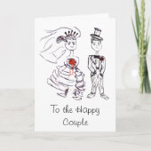 Weddenschap/bruid en bruid kaart (Voorkant)